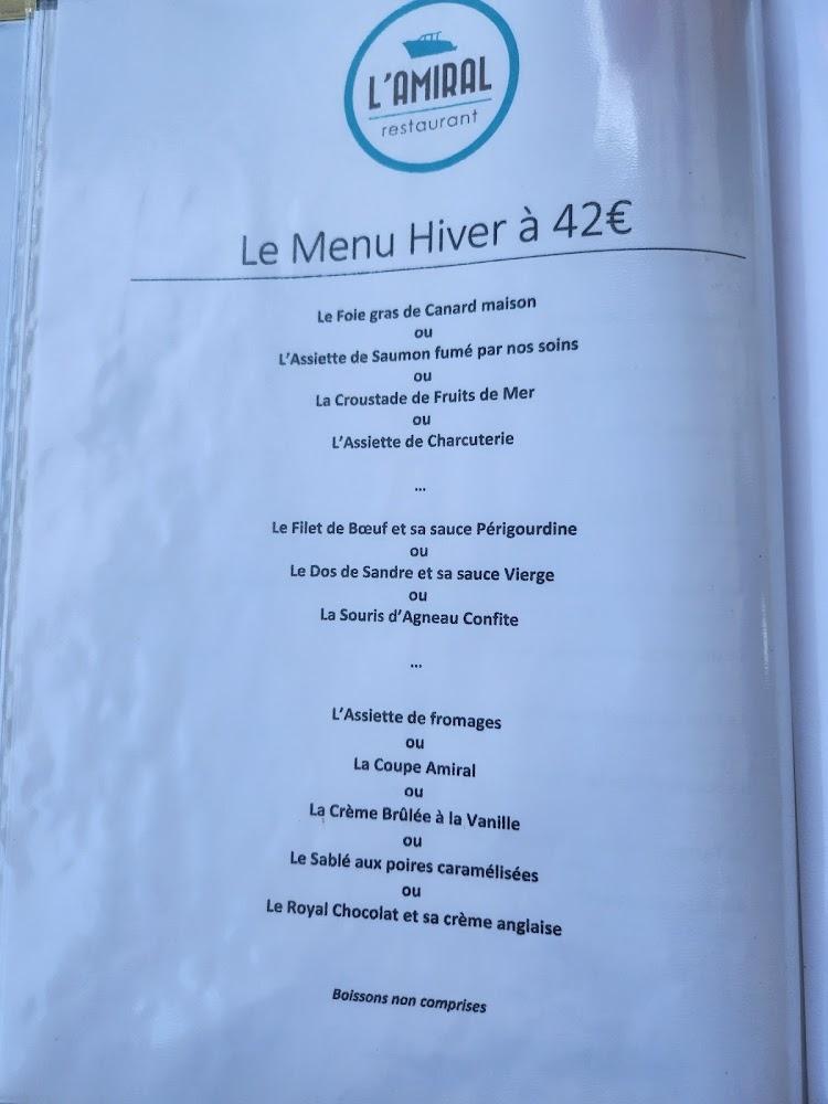 Restaurant L'Amiral - Menu Image 2